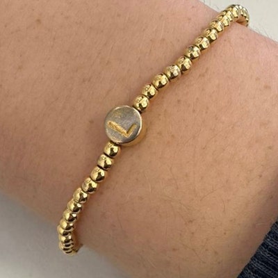Bangle Set Thin Beige - Gold main image 1