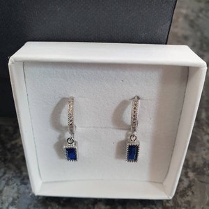 Sapphire Birthstone Earrings Birthday Day Gift for Her - Etsy UK