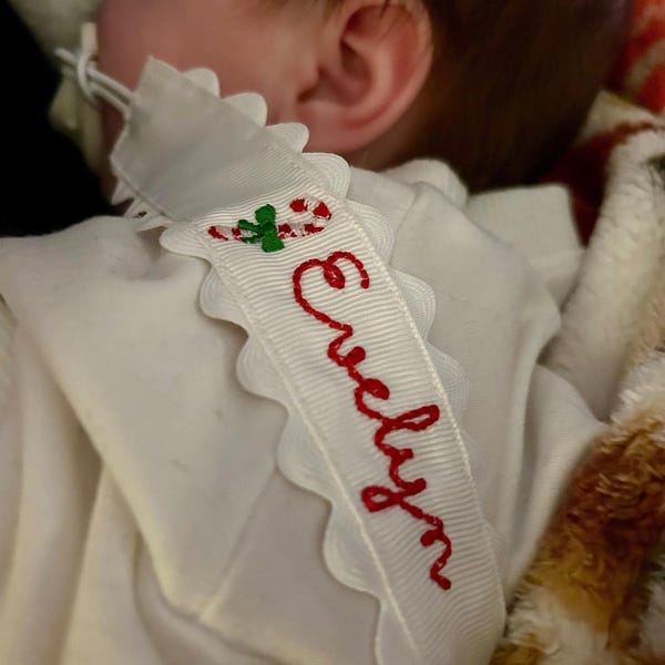 Monogrammed Pacifier Clip | Personalized Embroidered Paci Holder | Baby ...