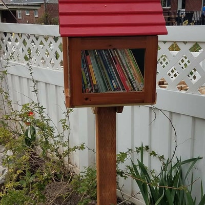 Little House on a Stick, Book Box, Library STAINED, Choice of Roof ...