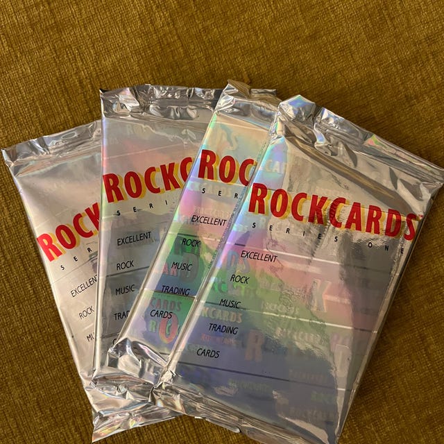 4 Packs of Rock Cards Vintage Trading Cards. Series 1. 13 Cards +