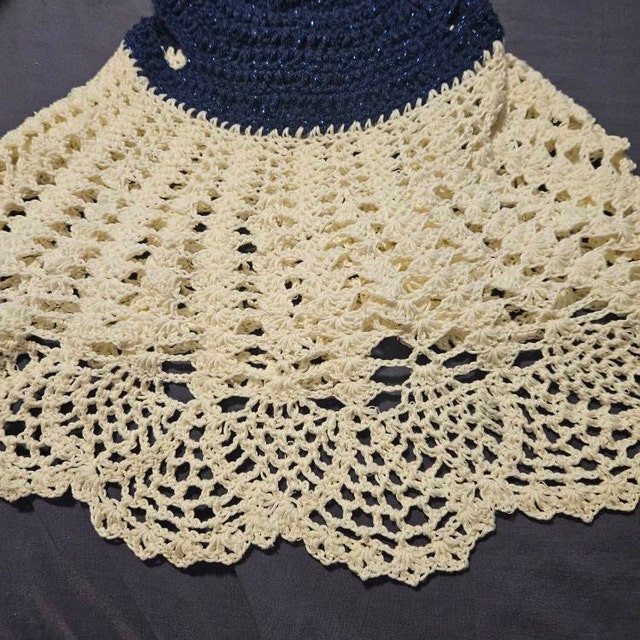 A customer's finished Sophia Heirloom Dress Crochet Pattern