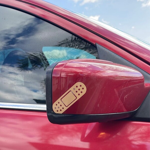 Large Bandage Vinyl Decal - 24x6.3 Inch Funny Car Dent Cover Sticker (Green)