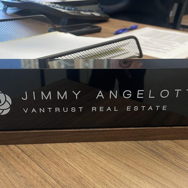 Wall Sign Name Plate - 2 Sizes Office Sign, Executive CEO Sign, New Job...