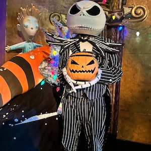 Hqroidd Jack Skellington Costume For Boys - Skeleton Mask & Jumpsuit (Nightmare Before Christmas)
