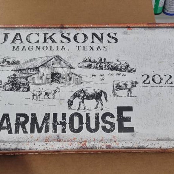 Farmhouse Sign Rustic Farmhouse Wall Decor Family Last Name Farm Sign ...