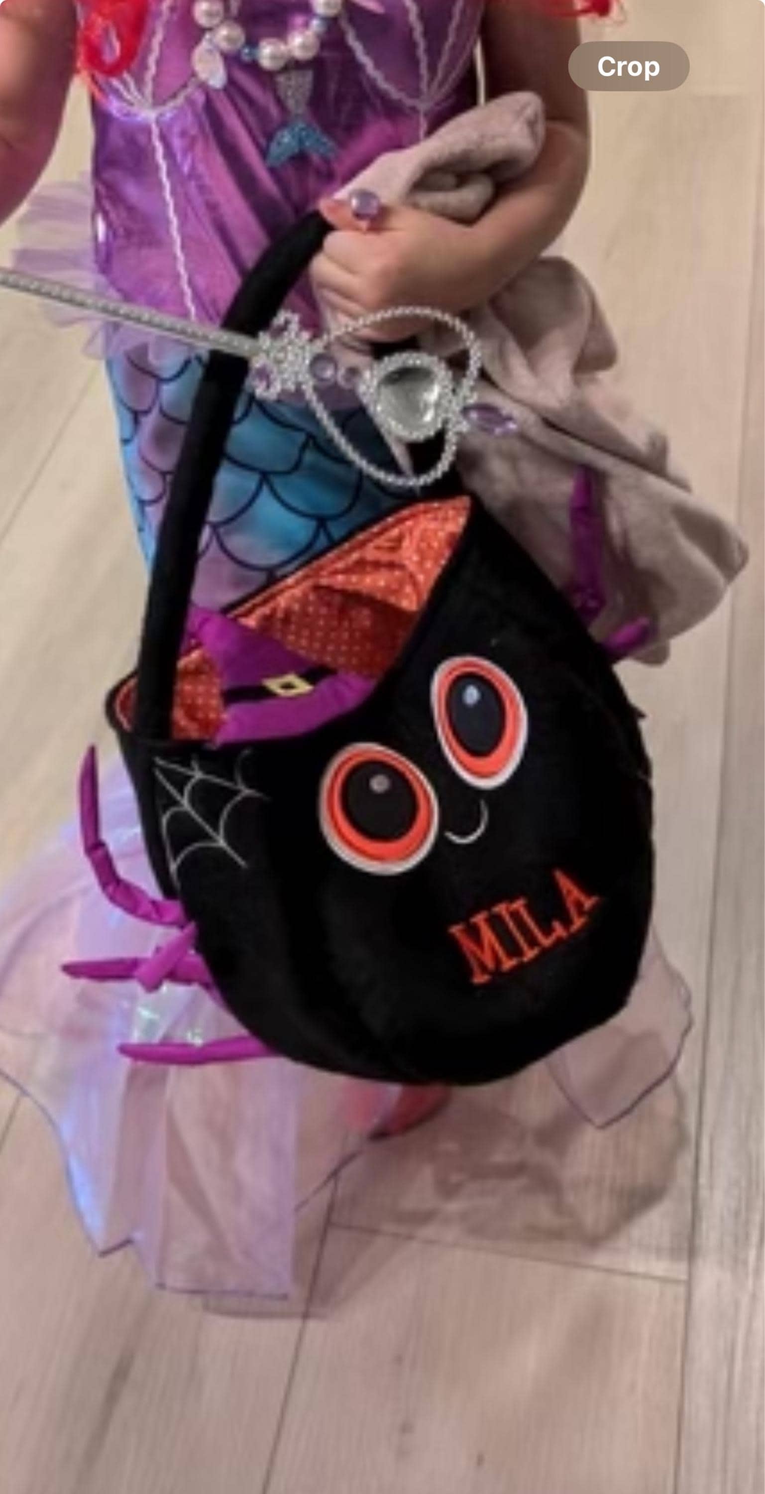 Personalized Reflective Halloween Treat Bag - Trick-or-Treat Bag - For Kids - For Girls - For Boys - 8" Hx6 D - Available In 5 Designs