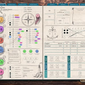 Printable Dnd Character Journal Dnd Character Sheet With - Etsy