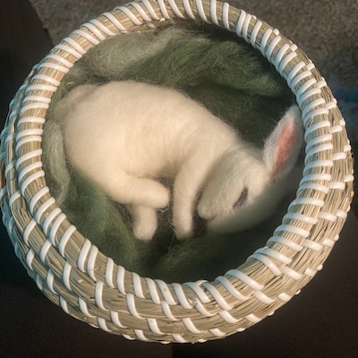 PDF FILES Needle Felt Pattern Realistic Sleeping Baby Bunny Instant ...