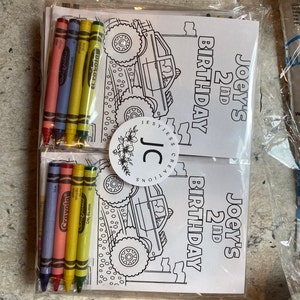 Custom Race Car Coloring Kits Kids Party Favors | Etsy