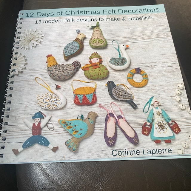 12 Days of Christmas Felt Ornaments Book - Stitched Modern