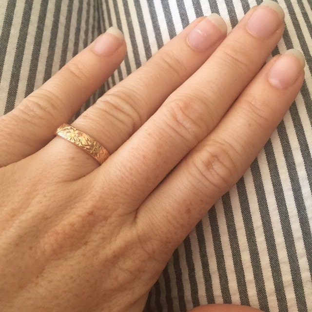 Crazy Daisy Ring in Solid 14K Yellow Gold--floral Wedding Crazy Daisy Ring in Solid 14K Yellow Gold--floral Wedding