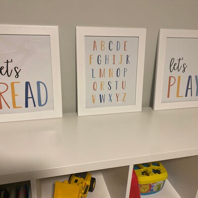 Lets Play Printable Set of 3, Classroom Posters, Let's Play Set, Read ...