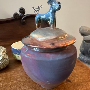 Urne Funéraire En Raku Bleue - Etsy