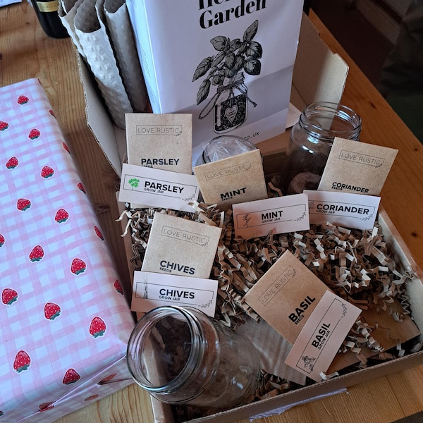Indoor Herb Garden Grow Your Own Kit - Eco Care Hamper Gift for Her or ...