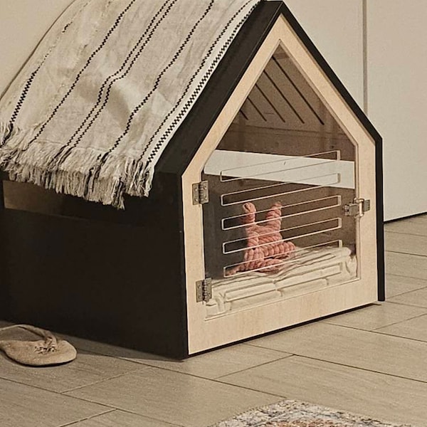Beautiful view of Modern Dog Crate Design Living Room