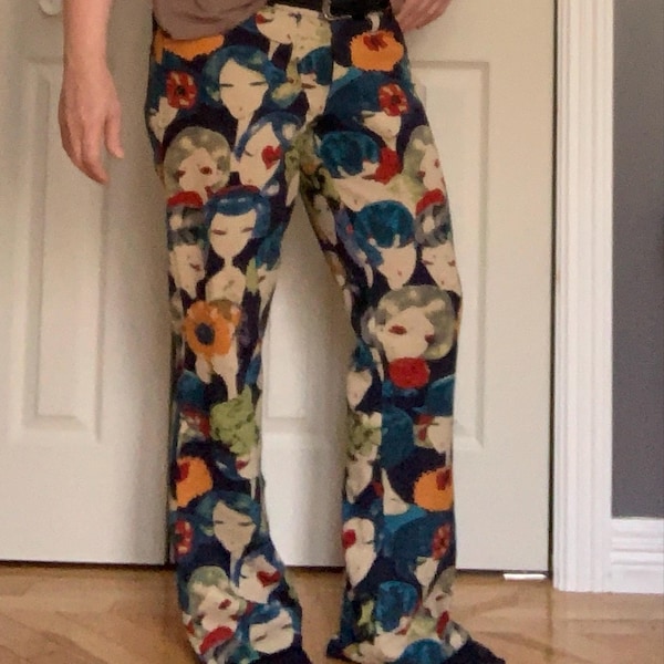 PDF Jeans Sewing Pattern Flared Leg Jeans, Sizes US 0-16 - Etsy