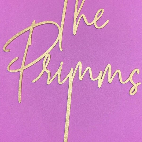 Personalized Wedding Cake Topper / Custom Script Cake Topper for ...
