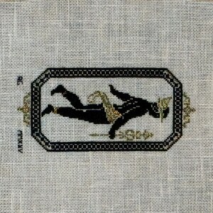 Hermes/mercury Cross Stitch Pattern, Antique Monochrome Sampler