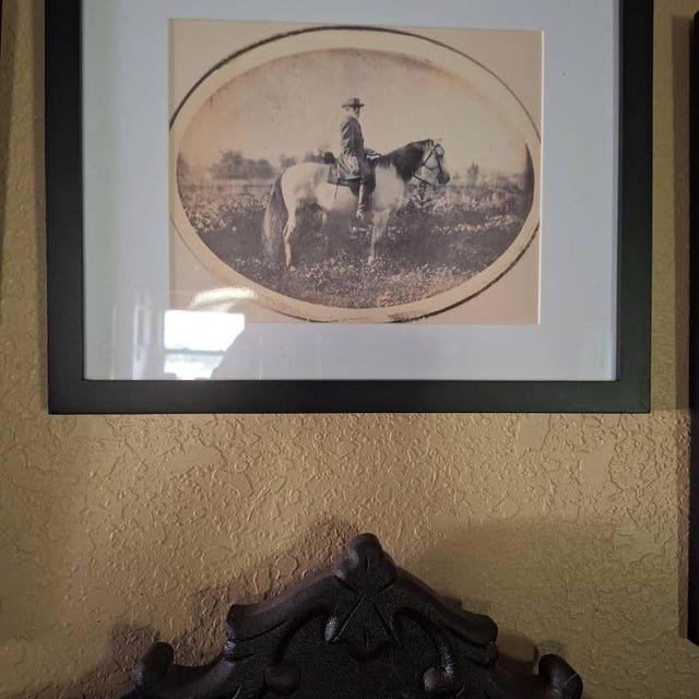 Robert E. Lee & Traveller Print: Rare Civil War Photo With Handler