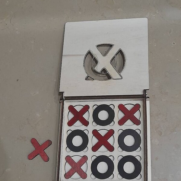 Laser Cut Tic Tac Toe Wooden Game Svg Files, Vector Files for Wood ...