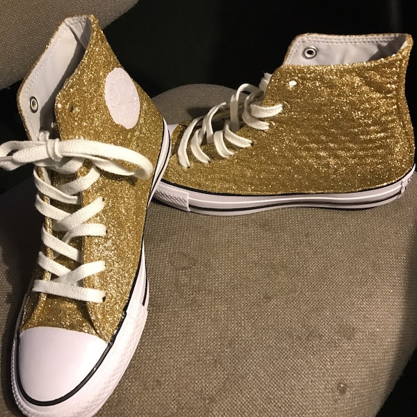 converse chucks gold glitter