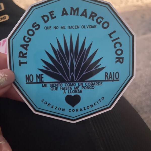 Mexican Stickers, Tragos Amargos, Tequila, Latino Stickers, Latina ...