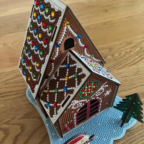 DIY Craft Kit | Gingerbread House – Diamond Painting Kit, Holiday ...