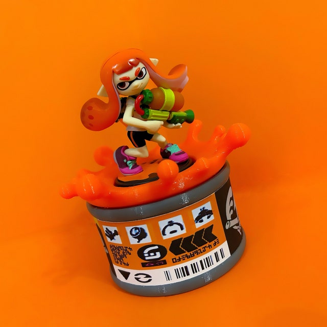 Splatoon Amiibo Stand, Canned Special From Splatoon 3, 3D