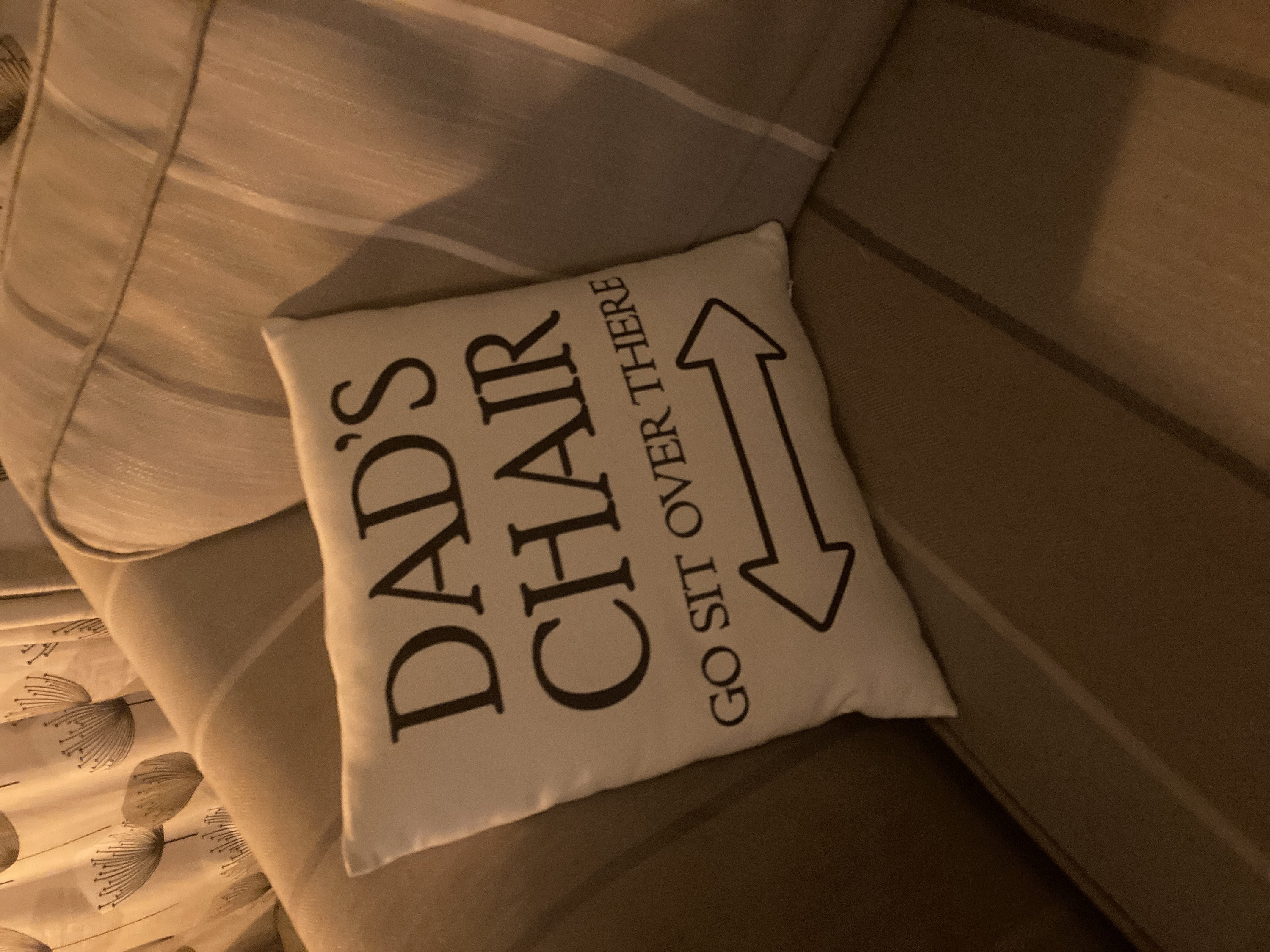Dads Chair Pillow, Custom Throw Pillow, Funny Dad Pillow, Funny Husband Pillow, Funny Dad Gift, Dad Pillow Case, Personalize Dad Pillow