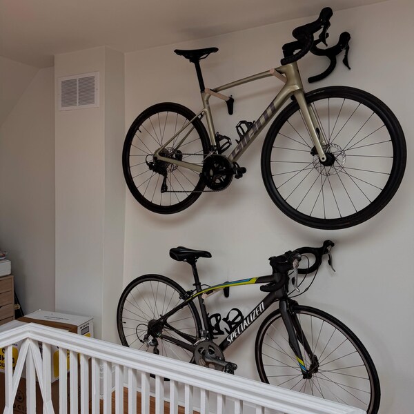 Compact Bicicle Storage Rails Road Bike Wall Mount: Minimalist Bicycle Storage Rack - Etsy Canada