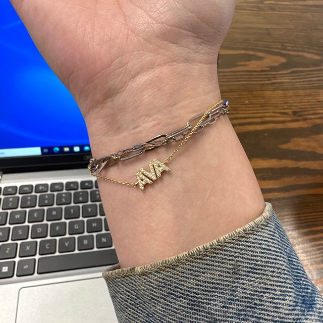 Pavé Name Bracelet by Gracepersonalized - Custom Name