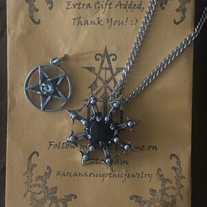 Chaotic Love Chaos Star Necklace With Onyx Heart - Etsy