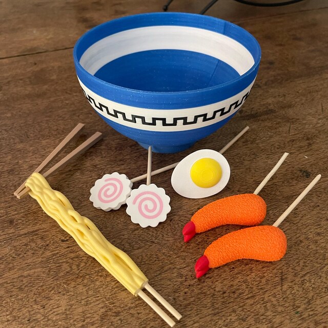 Japanese Ramen Bowl Planter | Floating Noodles and Topping
