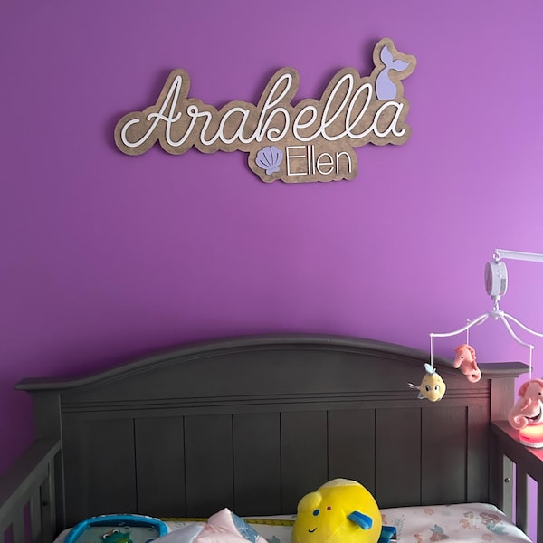 Name Sign Girl Rustic Rectangular Custom Wood Name Sign | Boho Name Sign | Girl Name Sign | Above Crib ...