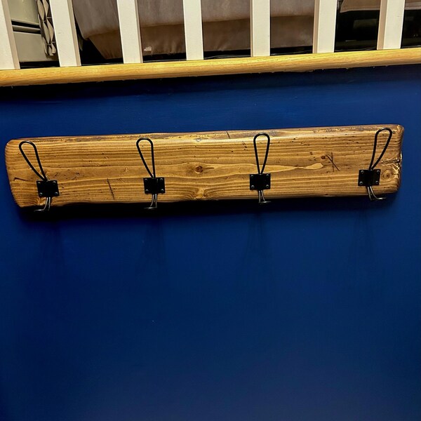 Rustic Farmhouse Coat Rack Distressed Wood, Entryway Organizer ...