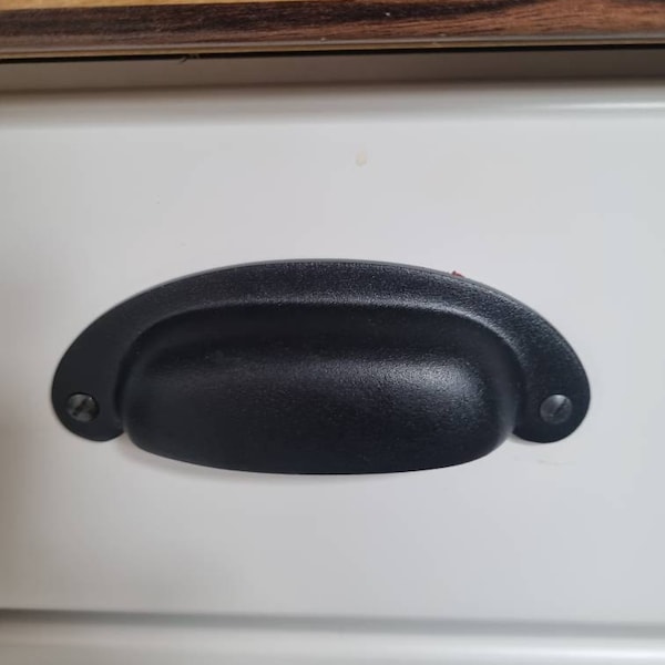 Cast Iron Old Black Cabinet Knobs & Handles - Black Cupboard Drawer ...