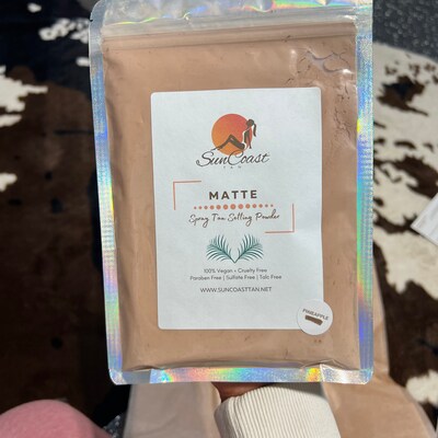 Tanning Powder, Spray Tan Shimmer Powder, Tan Setting Powder, 100% Vegan Organic Natural