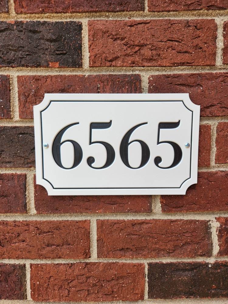 House Numbers Plaque Medium Address Plaque Vertical Custom House Numbers Signs Horizontal HDPE Plastic Weather-Resistant