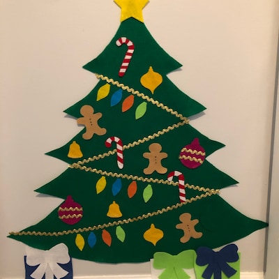 Felt Christmas Tree DIGITAL PATTERN No Sew DIY Printable Pdf Large Tree ...