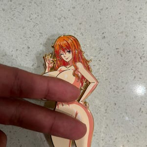 NSFW Anime Waifu Sticker 5" Vinyl Decal Lewd Ecchi Big Breasts Jacko Pose Cow Bikini Succubus Costume Mature Elf BBW