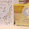 1st Wedding Anniversary Couple Gift Personalised Engraved Grey Mantel