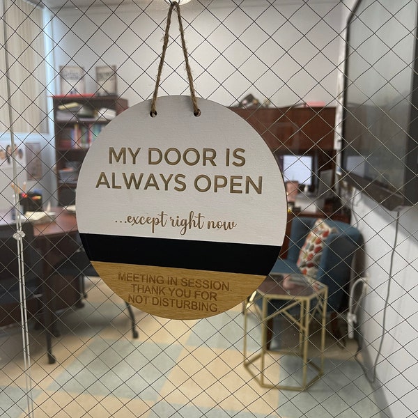 Office Door Hanger, Office Door Sign, Meeting in Session, Meeting in ...