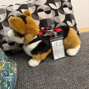ESSA ブラウン ブラック コーギー犬 感情支援ぬいぐるみ 名入れギフト