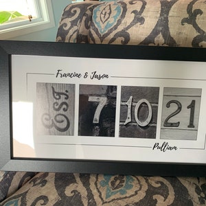 WEDDING DATE GIFT Wedding Gift Idea, Gift for the Couple, Wedding Gift ...