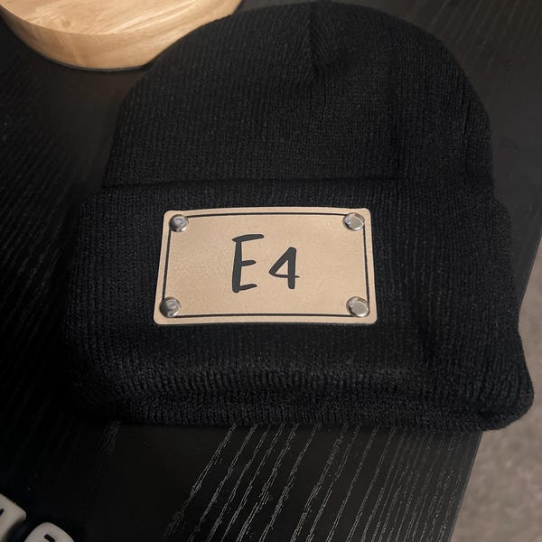Personalized Baby Hat With Name, Custom Infant Beanie, Leather Patch ...