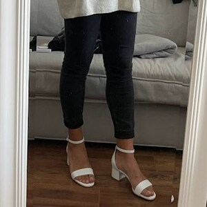 Mysoft - Sandalias De Tacón Cuadrado Transparentes Para Mujer, Con Dos