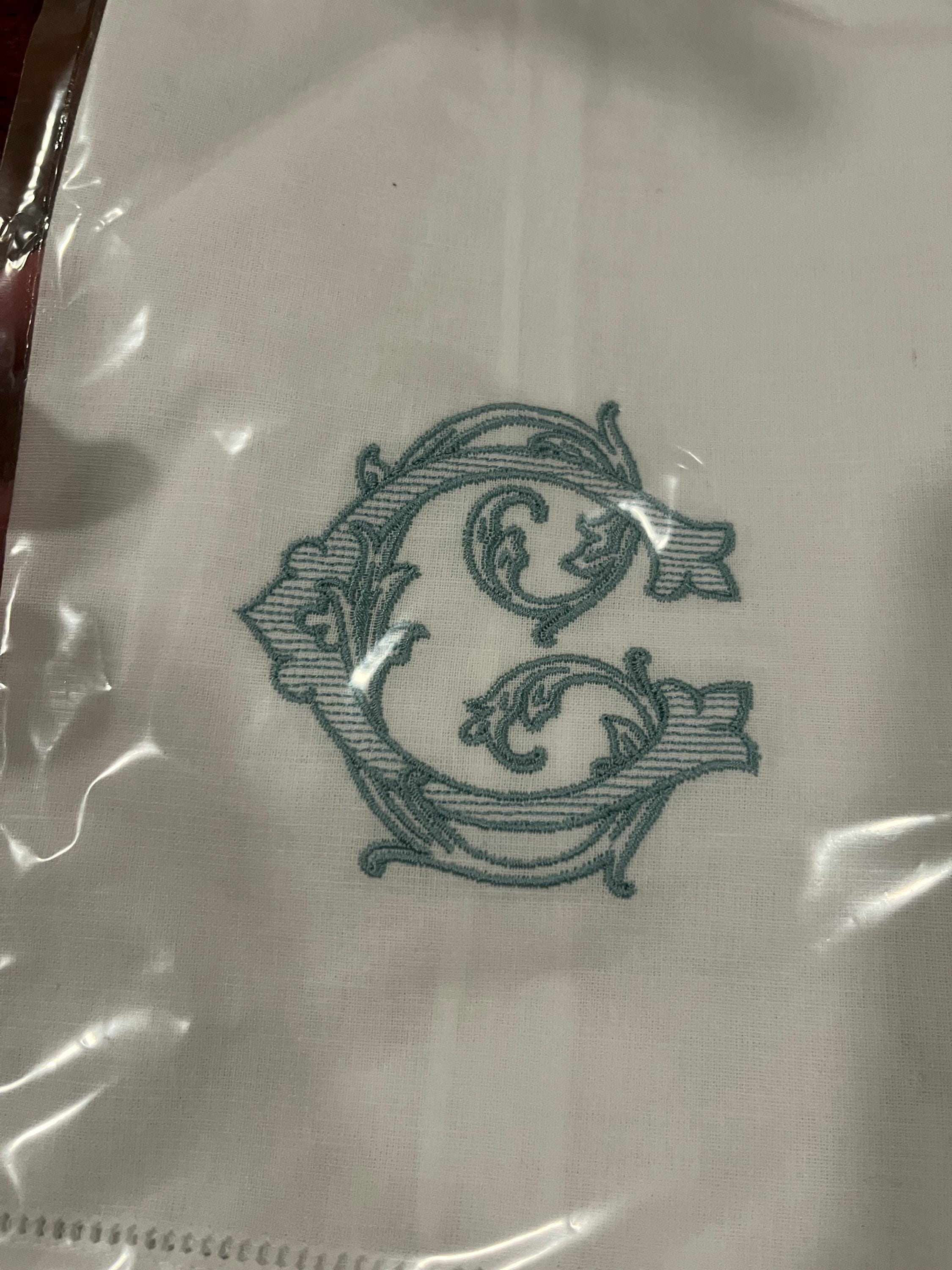 Monogram Linen Hand Towel. Custom  Personalized Hostess Gift.  Wedding Linens. European Linen. Vintage Vine Single Letter. Grandmillennial