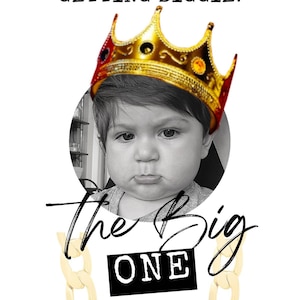 The Big ONE Theme Birthday Party Invitation Notorious One Theme Hip Hop ...