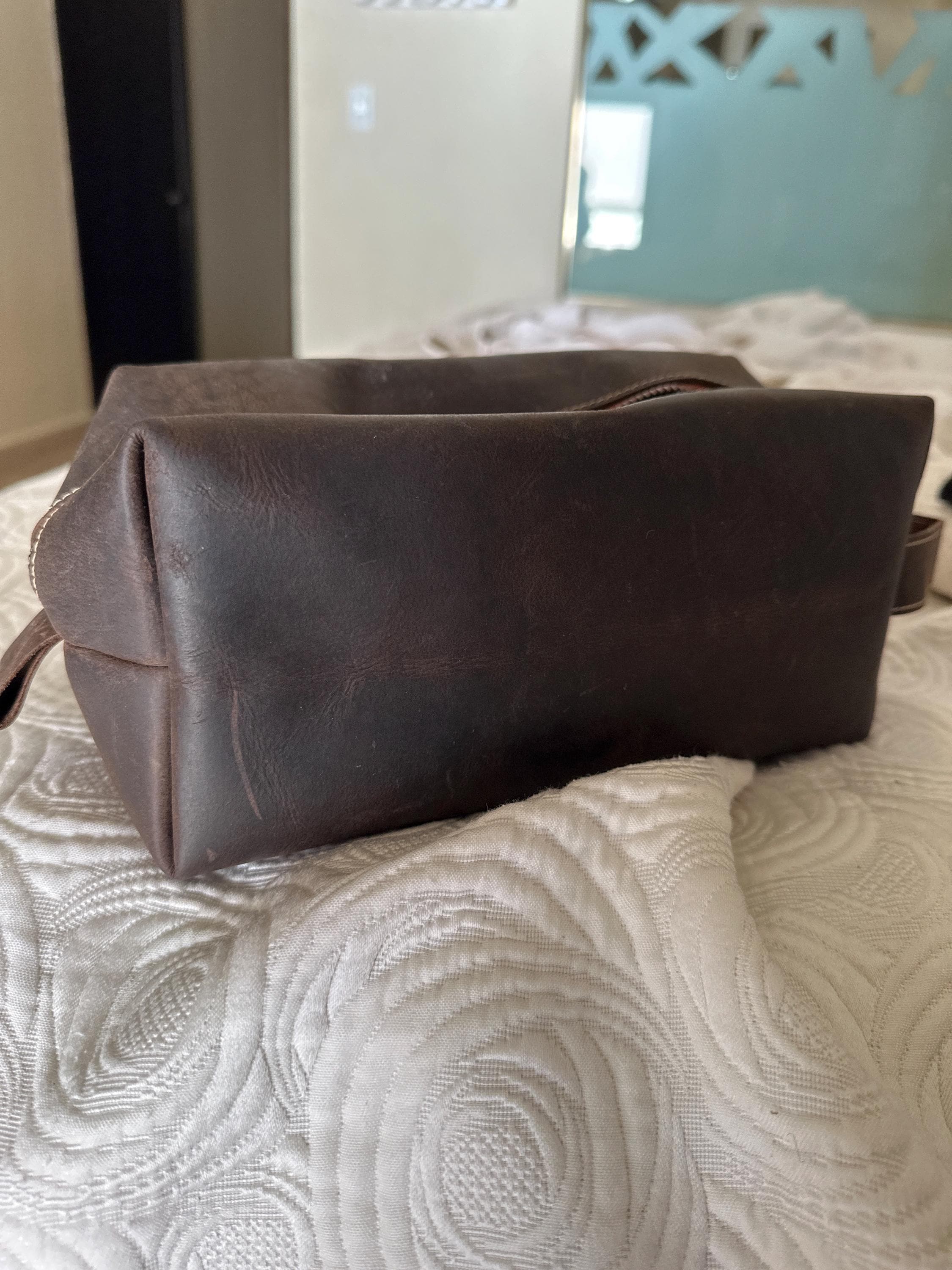 Groomsmen Gifts Personalized, Mens Leather Toiletry Bag, Groomsmen Proposal Gifts Box, Wedding Gift, Groomsman Best Man Gift, Wedding Favors